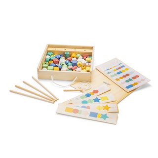 Wooden beads sequence game